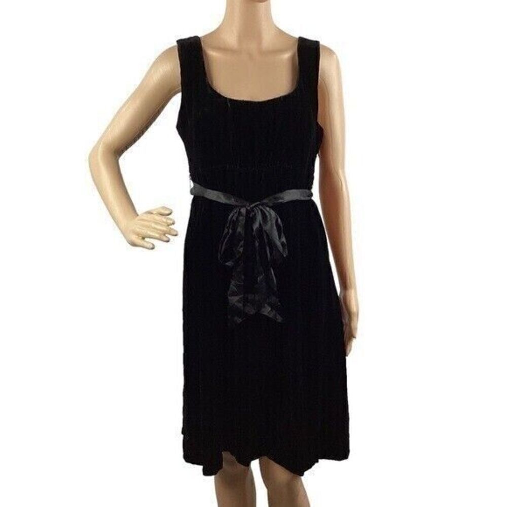 Gap Velvet Dress Size 6 Black Lined Sleeveless